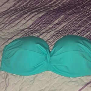Women's Strapless Swim Top in Teal